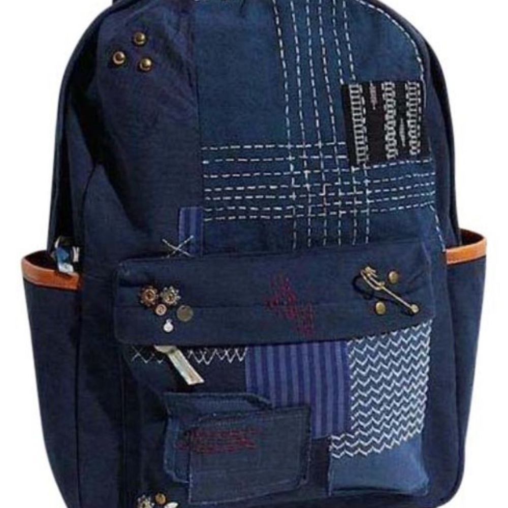 Free People Prep Patch Blue Backpack No Tags - image 2